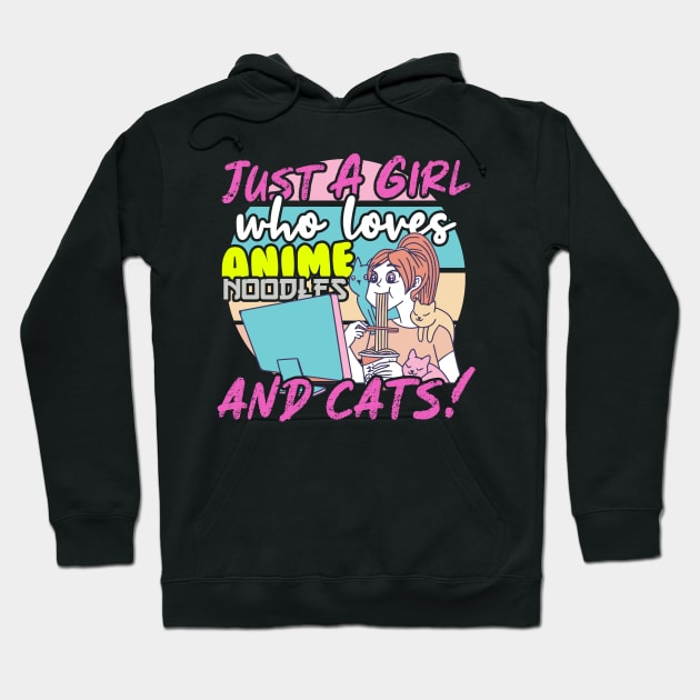 Anime & Cats Hoodie by thingsandthings